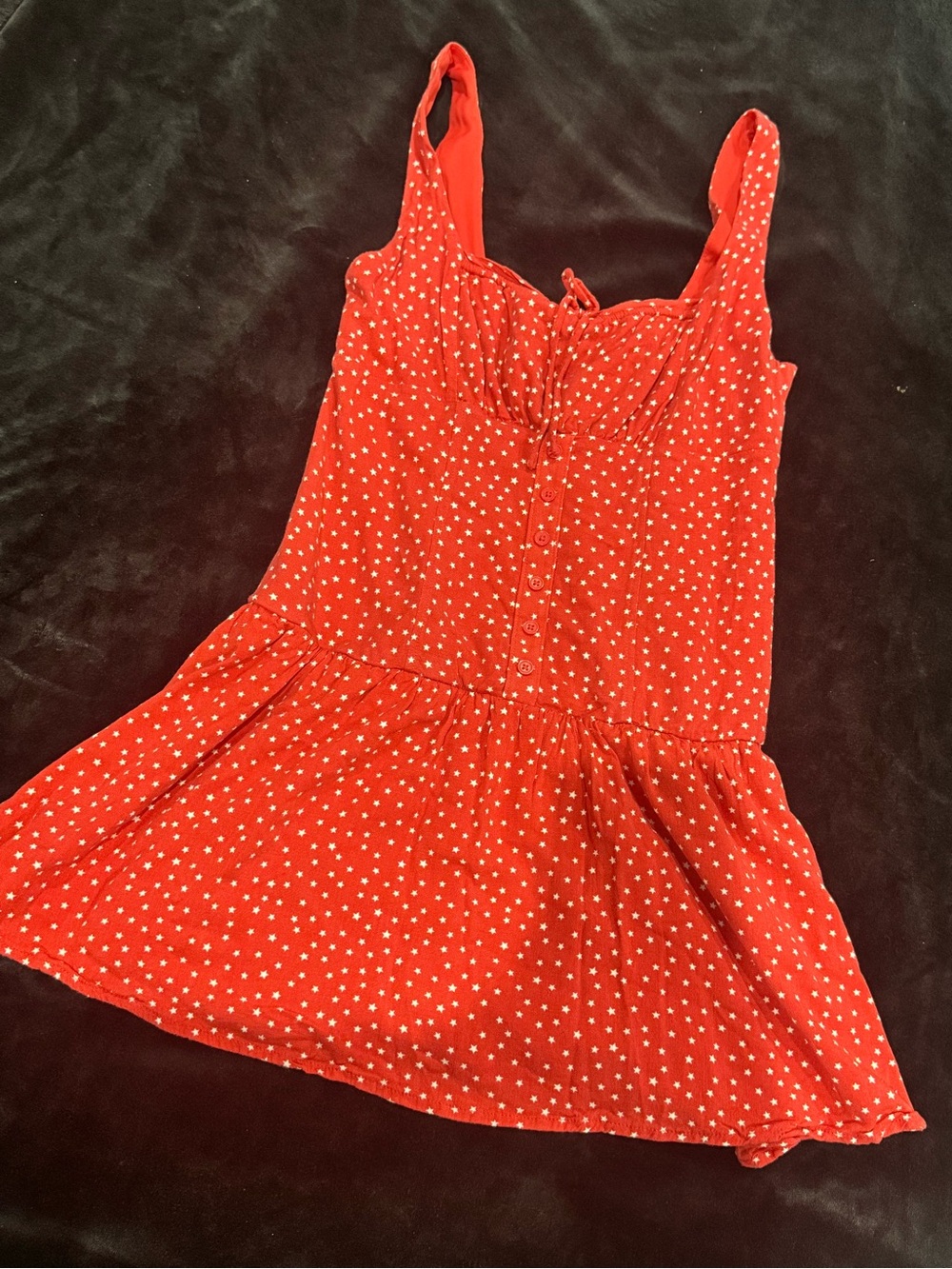 wild fable Red Sleeveless Star-Print Mini Dress